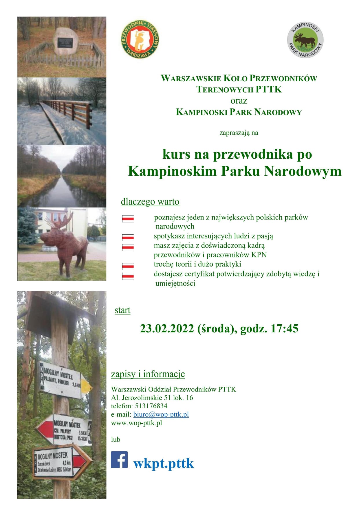 Kurs na przewodnika po Kampinoskim Parku Narodowym