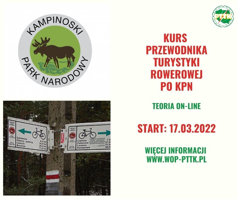 Kurs przewodnika turystyki rowerowej po Kampinoskim Parku Narodowym