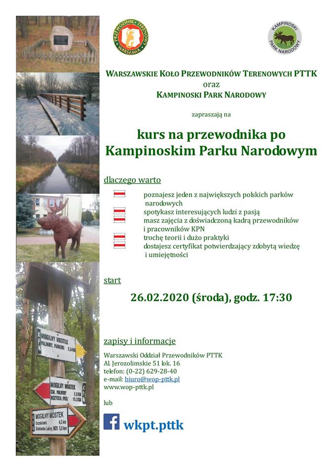 Kurs na przewodnika po Kampinoskim Parku Narodowym